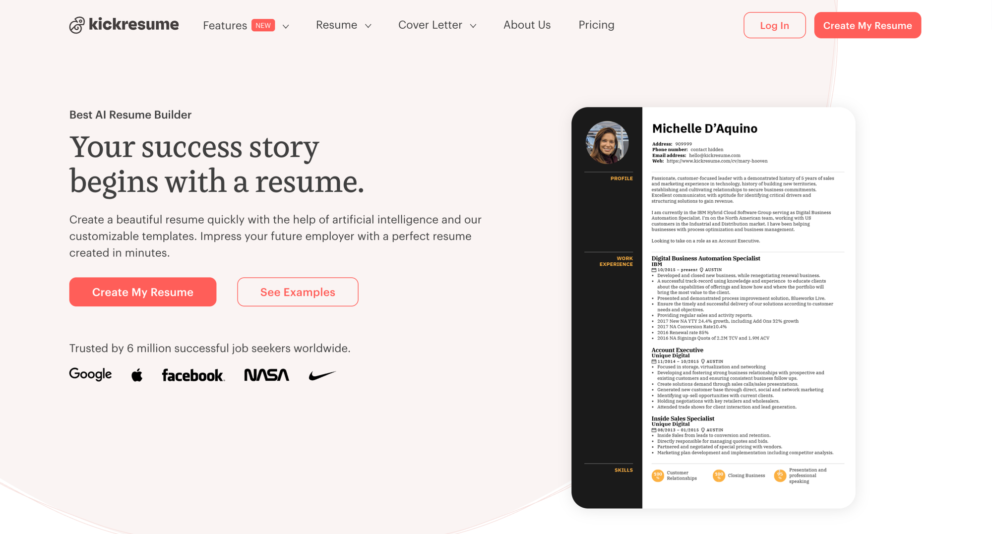 Kickresume AI Resume Builder