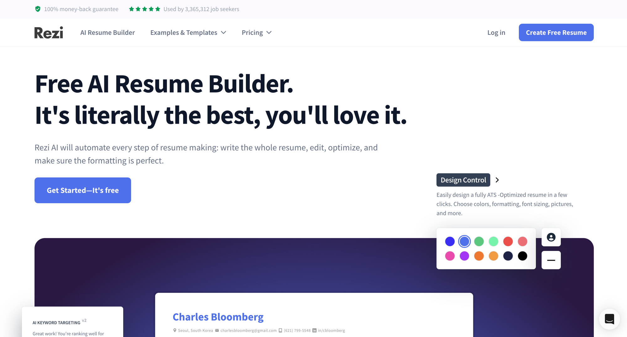 Rezi AI Resume Builder