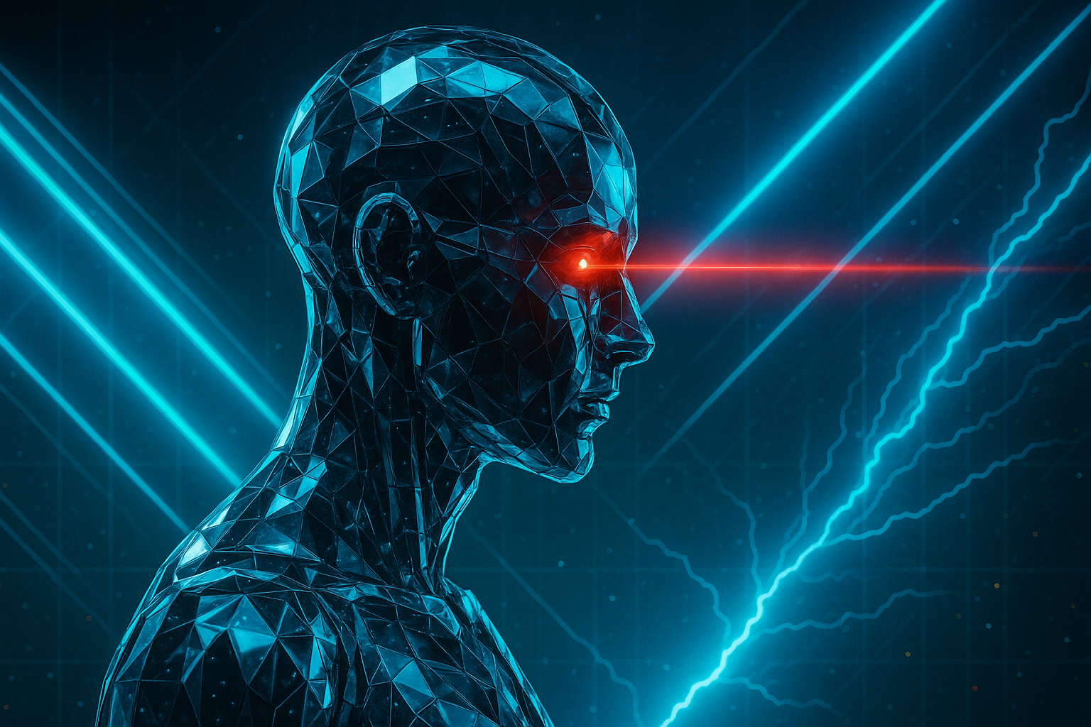 Futuristic AI concept art illustrating next-generation machine intelligence, innovative design, and speculative technological evolution
