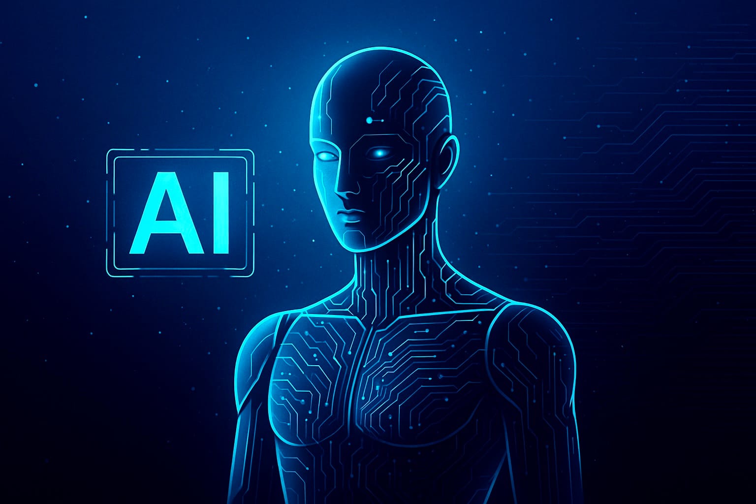 Futuristic AI concept art depicting advanced artificial intelligence, imaginative technology design, and visionary sci-fi aesthetics