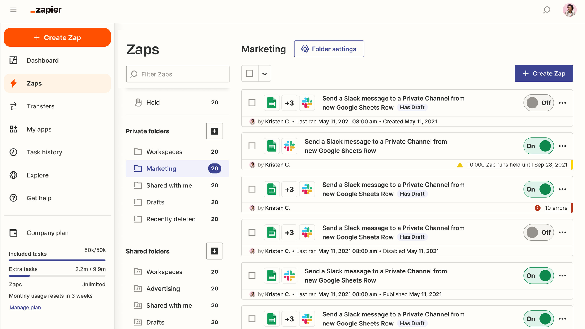 Zapier Workflow Automation