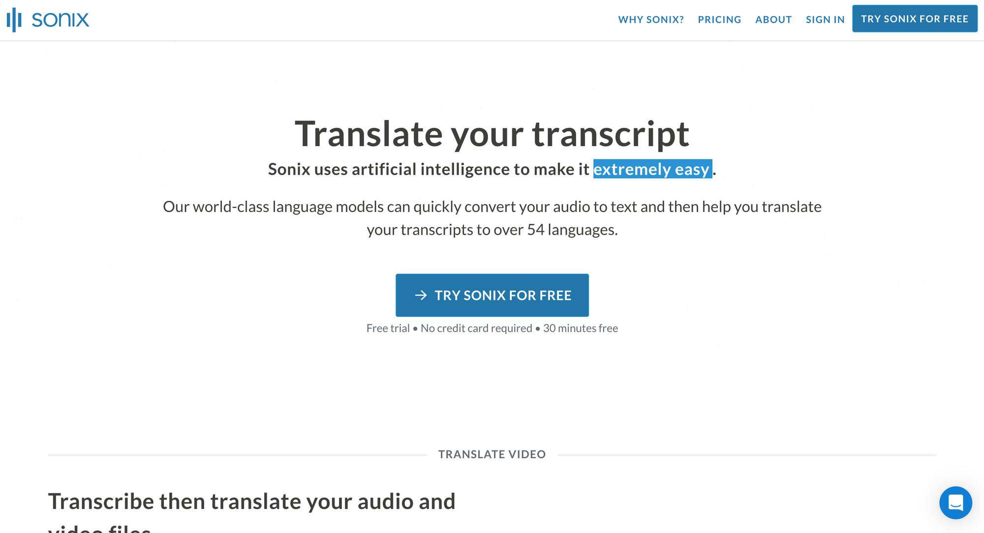Sonic AI automated Translator