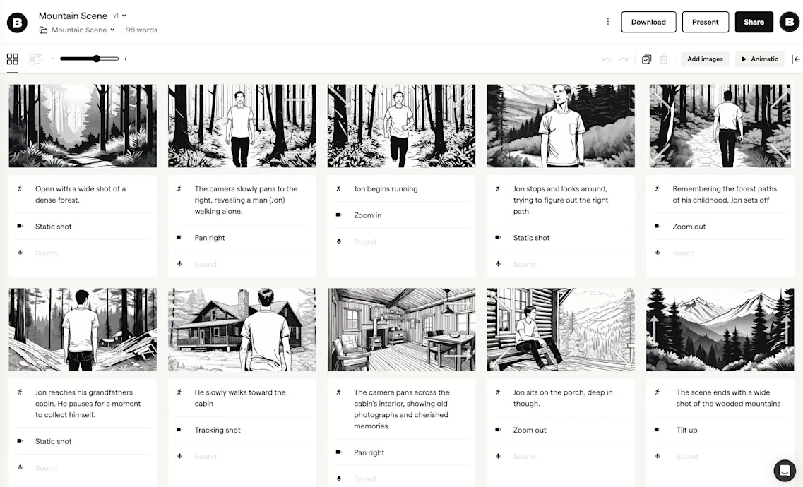 storyboard project created using ai-storyboard-generator