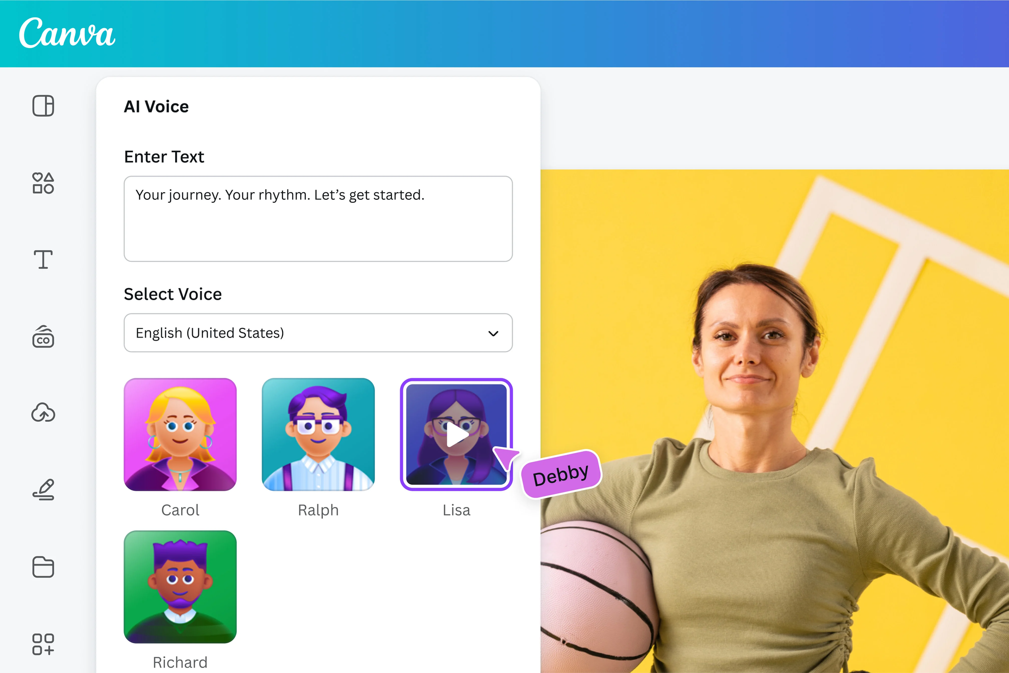 Canva AI Voiceover