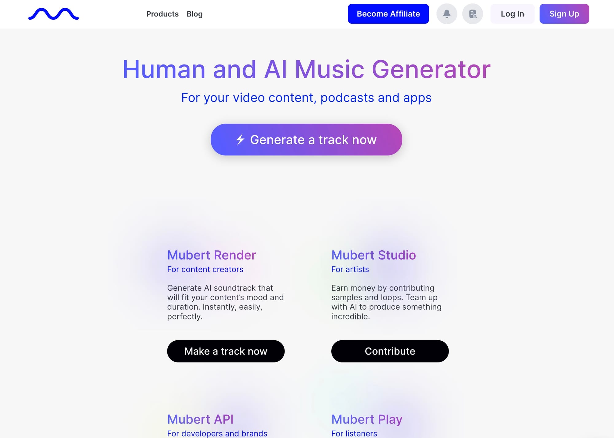Mubert — AI-Powered Ambient and Background Music