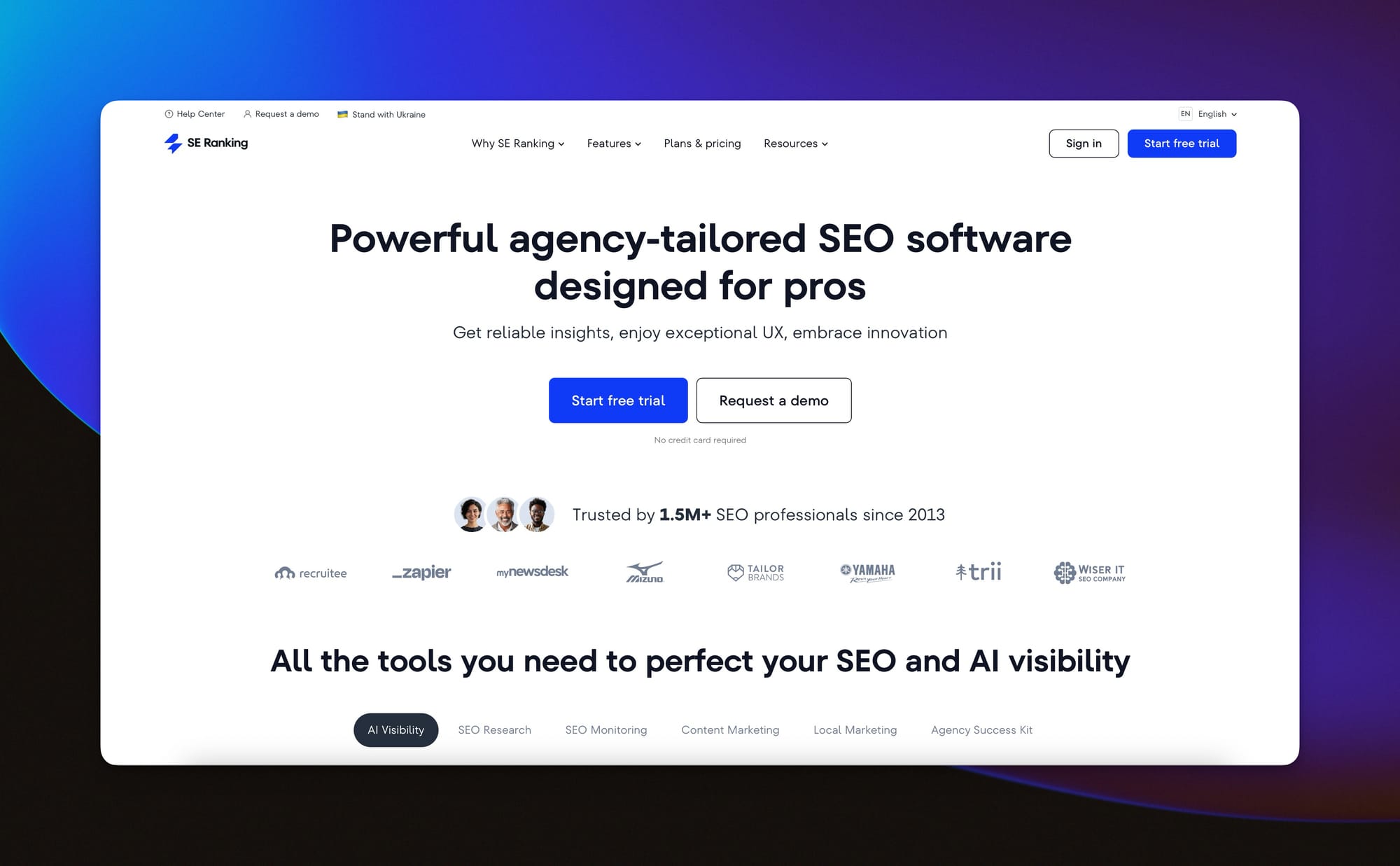 SE Ranking - LLM tracking tools