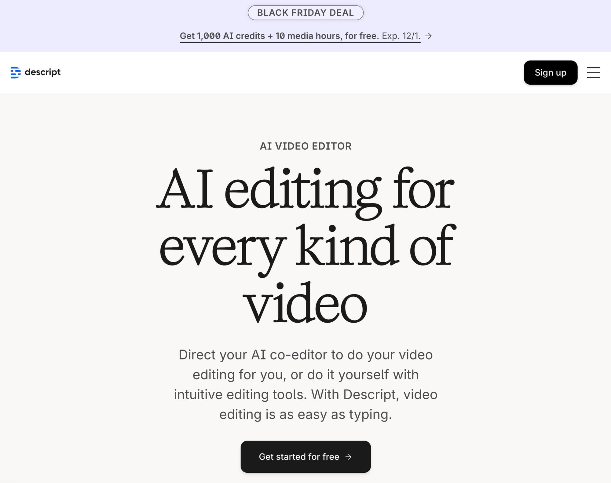 Descript — AI Video & Audio Editor