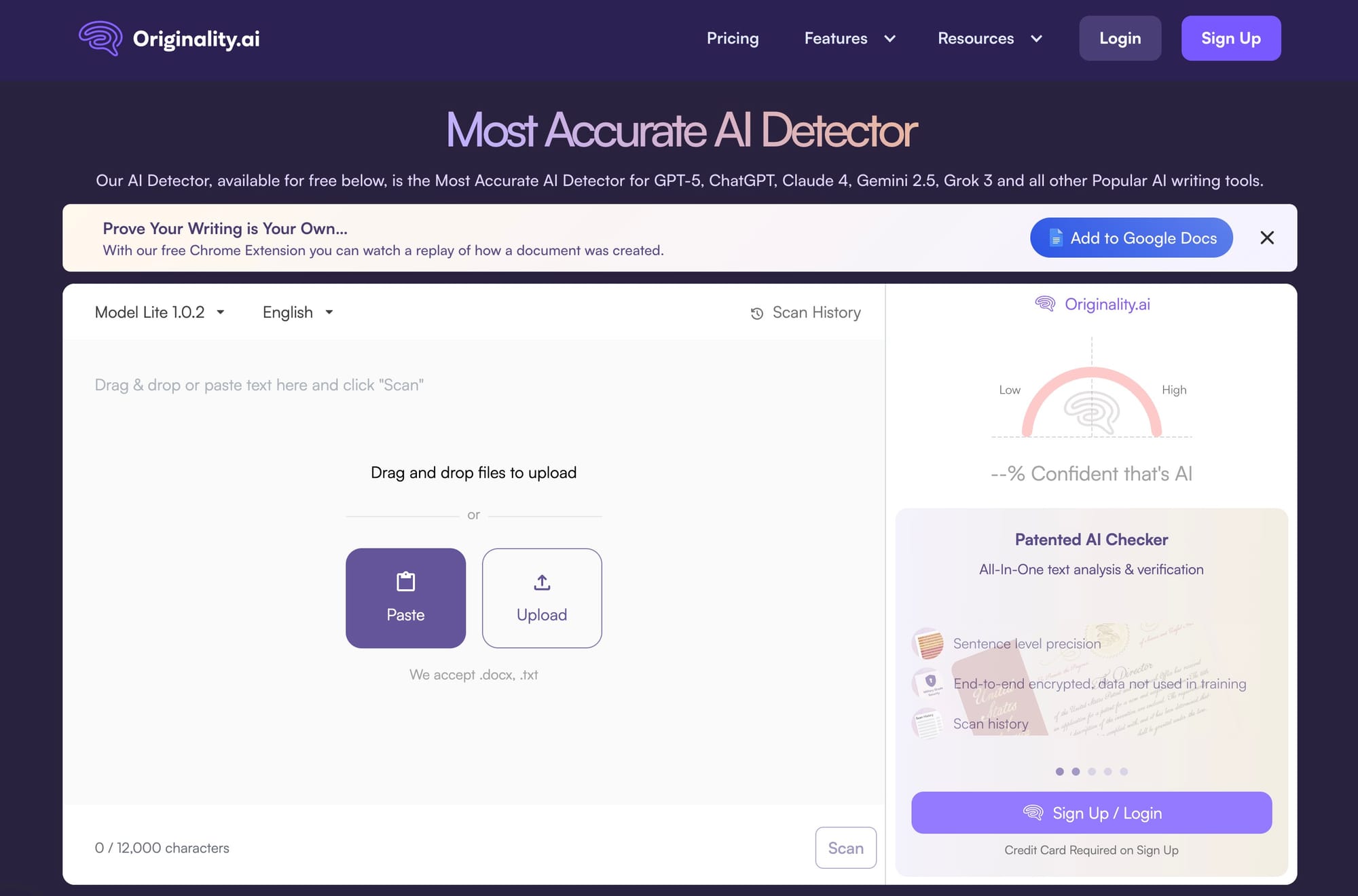Originality AI — Plagiarism & AI Detector