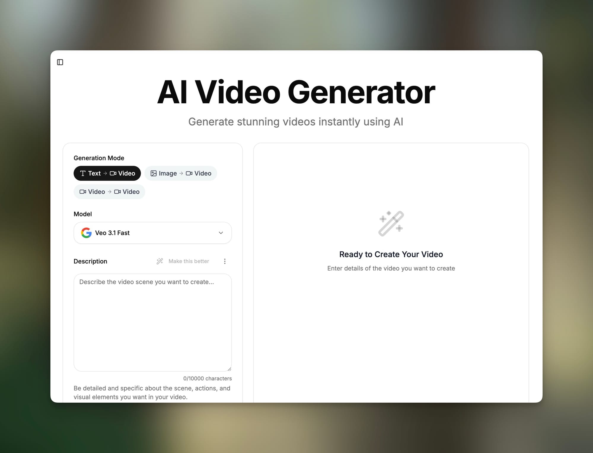 AI Video Generation