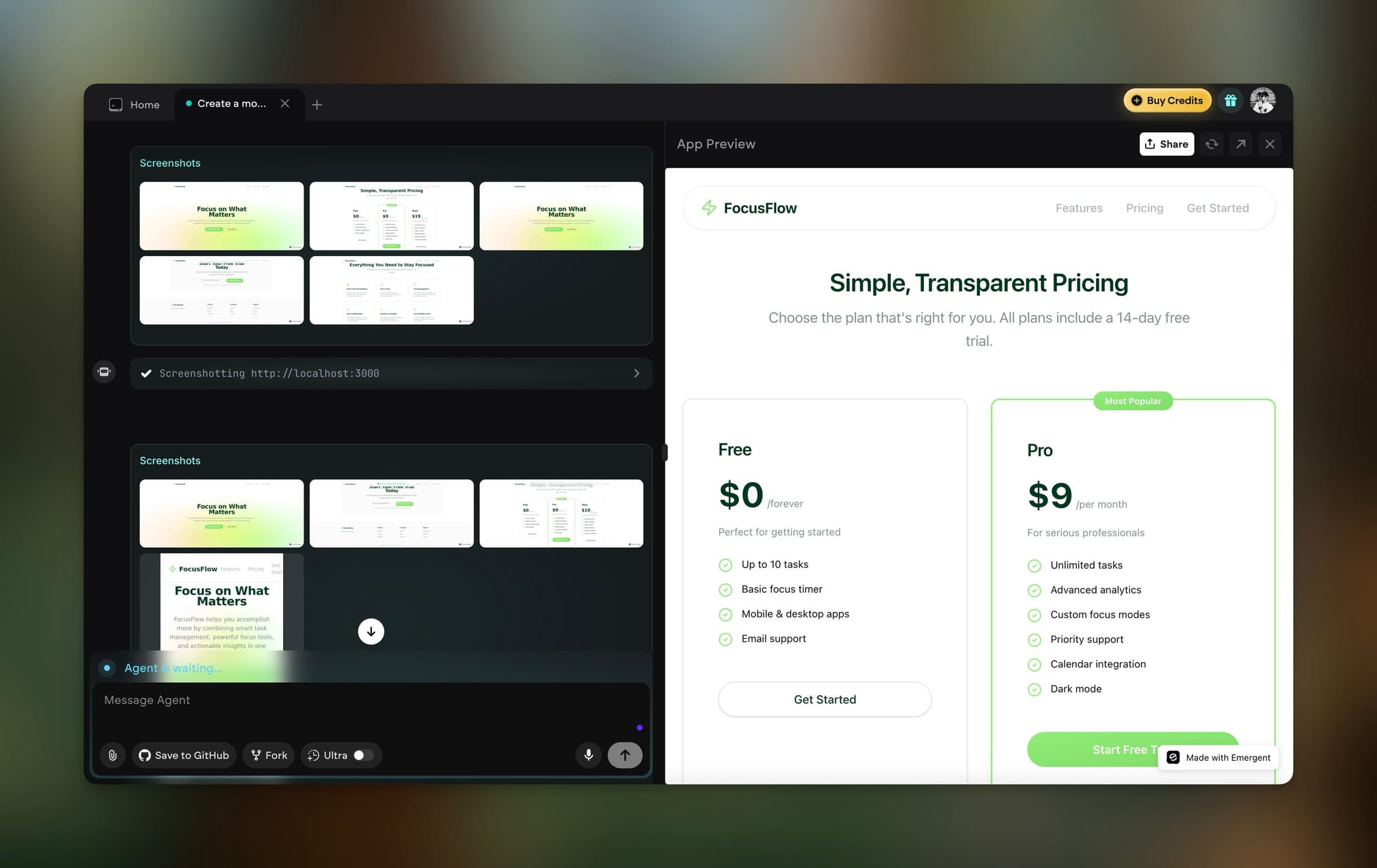 Emergent - Vibe Coding Platform